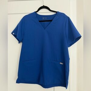 Figs Winning Blue Casma Scrub Top